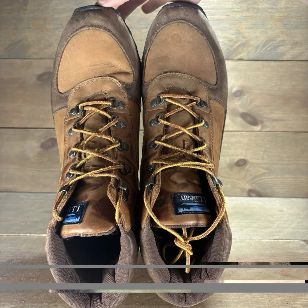 ll bean katahdin mens size 13 shoes brown leather waterproof hiking boots